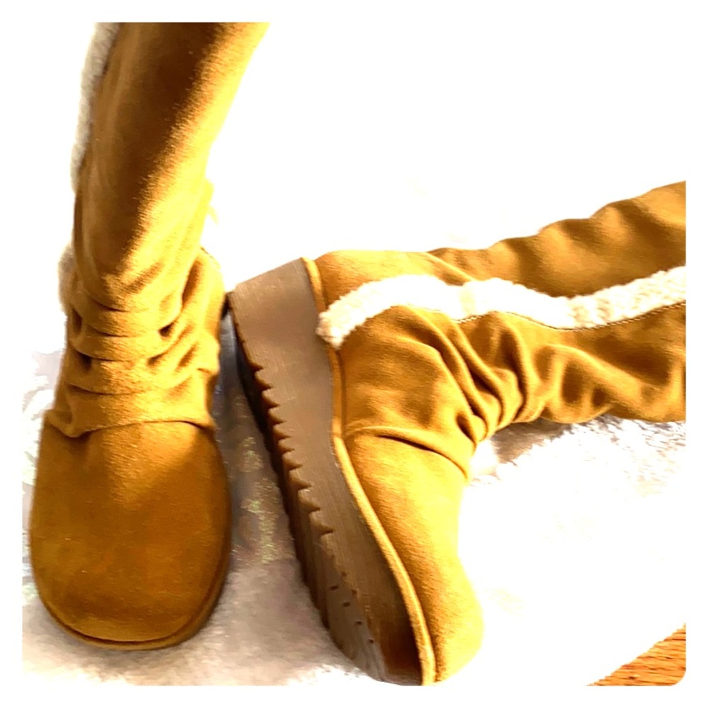 BRAND NEW MIA Aspen Suede Faux Sherpa Boots
